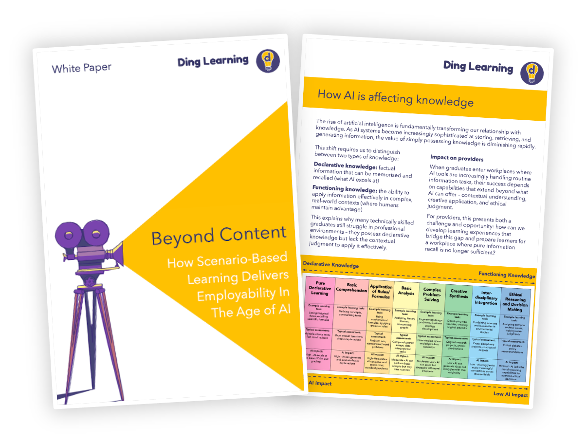 Scenario-Based Learning in the Age of AI